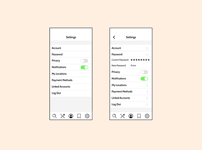 DAILY UI 007 - SETTINGS 007 app dailyui design minimal settings settings page ui ui design ux