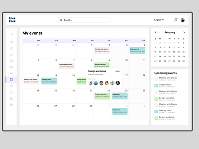 F#ckZ#ck - Calendar calendar social media system design ui uiux