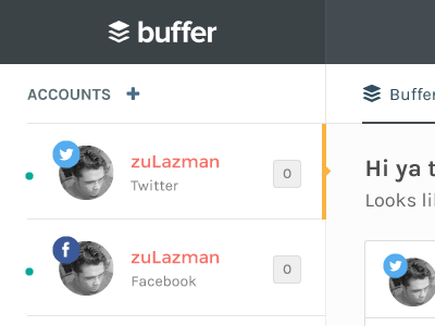 Polished Design for Buffer buffer design dribbble green hire me not redesign polished