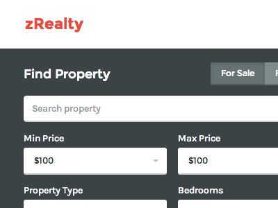 zRealty: Property Listing - Home page bootstrap business clean home page modern orange property real estate