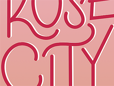 Rosé City city lettering pink rose rosé wine