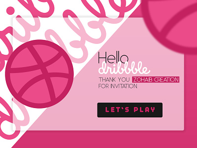 Hello Dribbble branding design first design first shot flat graphic design hello dribbble illustration logo vector website