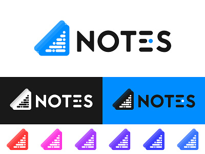 Notes - Logo Design Concept app branding design flat graphic design icon illustration illustrator logo minimal type typography vector web website