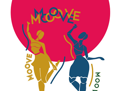 moove (2/2) art dance design flat illustration illustrator
