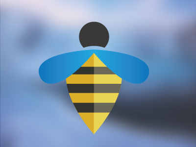 Wanderbee bee branding bumblebee buzz google glass logo wings wordpress