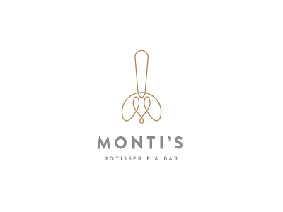 Monti's Rotisserie and Bar Logo Concept 1