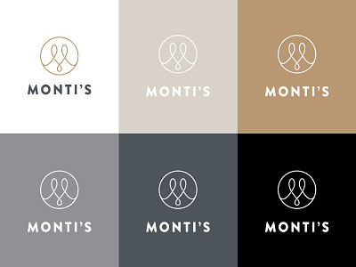 Monti's Colour Logo bar drinks elegant line logo loop m monogram montis rotisserie single