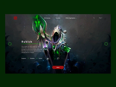 Rubick Dota 2 design dota dota2 dotart figma photoshop rubick ui ux web