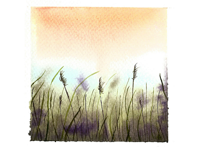 Watercolor meadow, painting from imagination aquarelle art delicate colors delicate painting freelance illustrator illustration art magdalena illustration magdalena żołnierowicz relaxing mood smoothe painting watercolor art