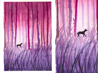Watercolor deep woods how to paint illustration lanscape art magdalena illustration magdalena żołnierowicz watercolor watercolor illustration watercolor woods