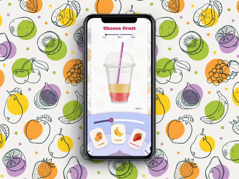 shake / smoothie UI interaction app design interaction shake smoothie ui xd xd design