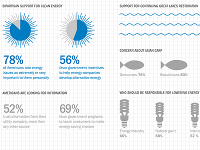 Infographics for the Joyce Foundation environment infographic