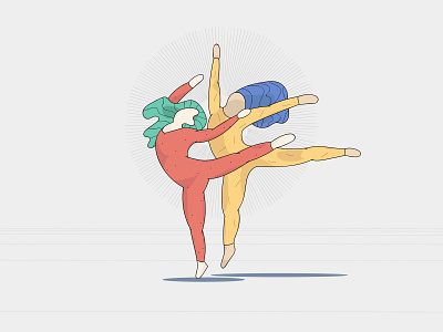 Dance charachter design flat girl illustration illustrator minimal vector