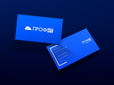 Local IT company business card concept blue brand identity branding branding design business business card business card design design it logo minimal