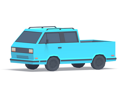 Vantruck Thing 3d blender car illustration lowpoly render truck van