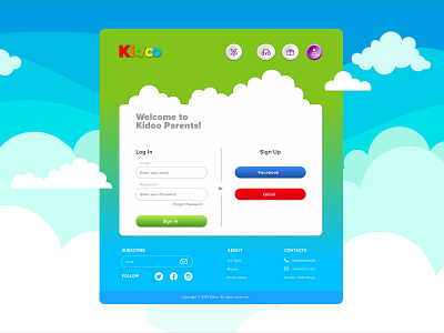 Sign-Up/login page