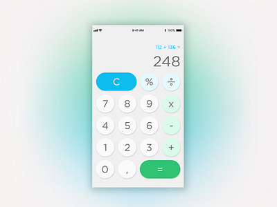 #DailyUI #day4 #calculator app design flat ui