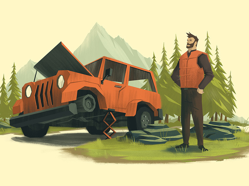 Auto Shots 1 car jeep outdoors illustration ocs orlin culture shop