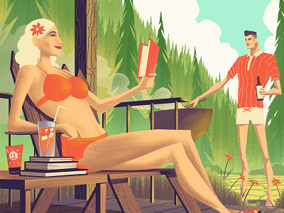 GQ Germany · July 2014 cabin couple gq ocs orlin culture shop outdoors relaxing retro vacation vintage