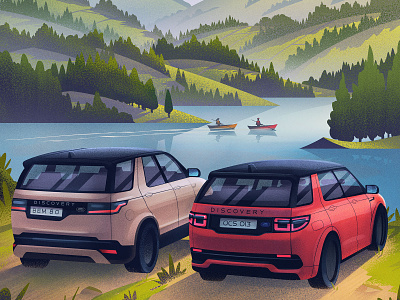 Land Rover: Countryside Adventure adventure advertising automobile automotive illustration ocs orlin culture shop outdoors retro vintage