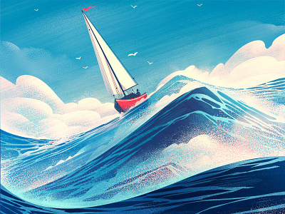 Geneseo Magazine adventure editorial illustration ocean ocs orlin culture shop outdoors retro sailing vintage