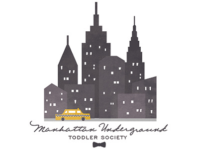 Manhattan Underground Toddler Society Logo ai brand city illustrator logo manhattan nyc toddler