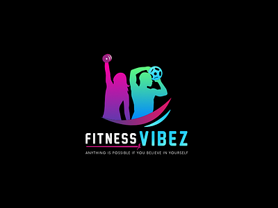 FITNESS VIBEZ branding design logo
