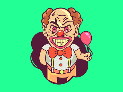The Clown art character clown design horror illustration