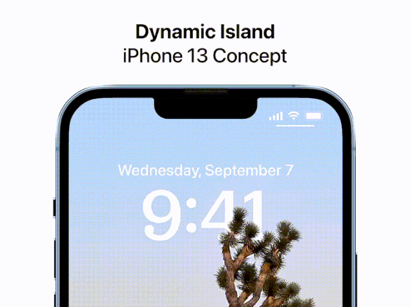 Dynamic Island for iPhone 13 concept dynamic island ios iphone 13 iphone 14 pro mockup uiux