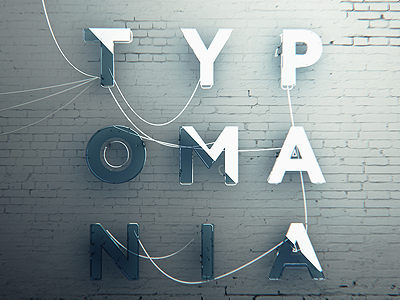 Typomania drive fest festival letters neon type typography typomania