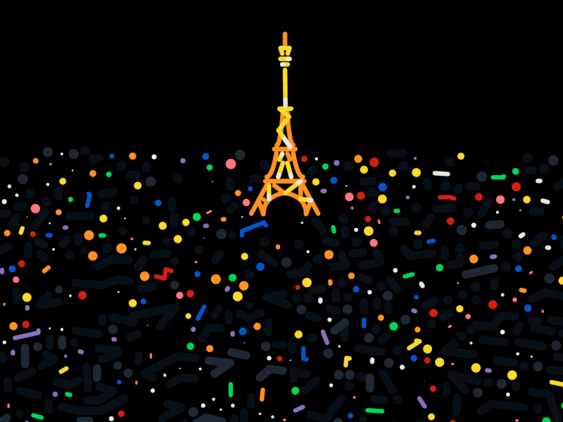 Puantilism # 3 Paris 2d 2d city after effects gif animation animation gif city flat gif light gif minimal minimal gif motion mrfrukta paris paris city paris gif shape shape gif type typography