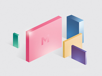 Identity for GM brand colors identity logo museum stone typography vector