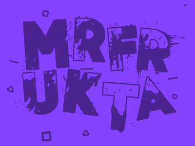 MRfrukta 2d animated art flat letters logo motion nord test type