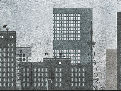 Tower city concept illustration motion movie mrfrukta video