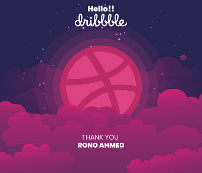 Hello Dribbble ! branding design illustration vector