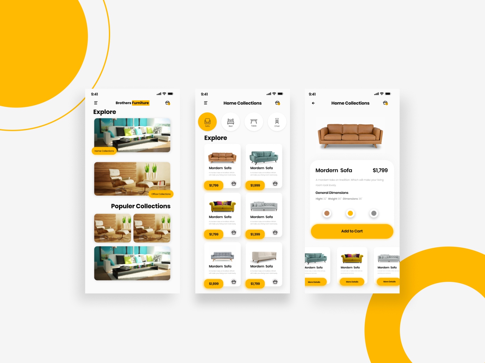 Furniture Shop Mobile App UI Concept by Abu Sufian on Dribbble