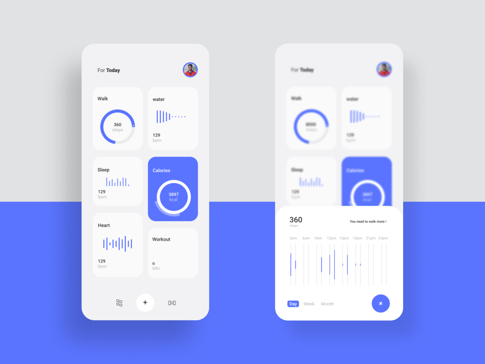 Health Monitoring App UI Concept (UI Practice 03) by Abu Sufian on Dribbble
