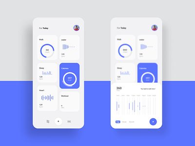 Health Monitoring App UI Concept (UI Practice 03)