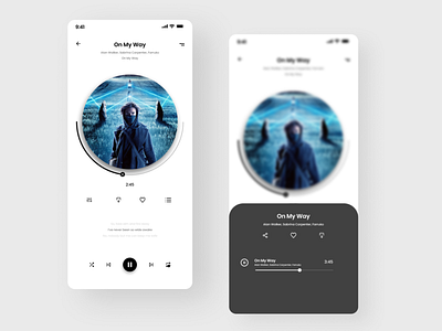 Music App UI Concept Dark Mode (UI Practice 05) 2019 app artist clean ui minimal music music app music player ui ui design ux