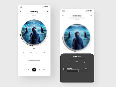 Music App UI Concept Dark Mode (UI Practice 05)