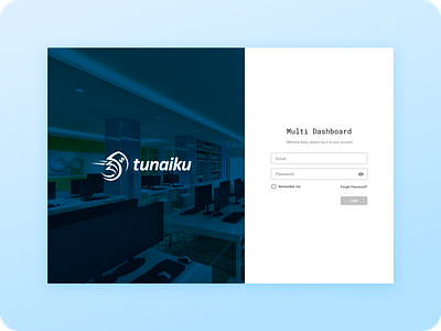 Multi Dashboard dashboard desktop finance login register simplicity tunaiku