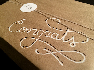 Congrats Lettering congrats custom lettering handlettering handmade lettering package type typography