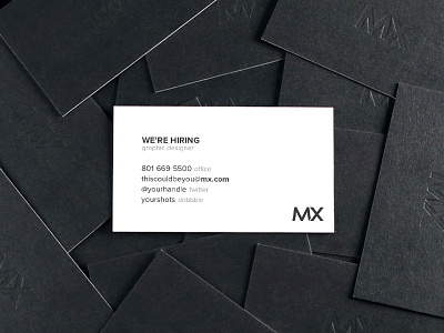 Business Cards - We're Hiring business card cards hire hiring mx print stationary