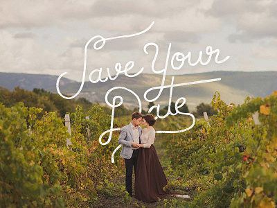 Save Your Date Lettering handlettering lettering photo save the date type typography