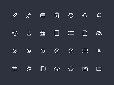 MX Icon Set finances font iconography icons iconset money simple vector