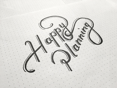 Happy Planning Lettering