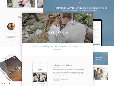 We're Official - CSS Design Awards Nominee award love marriage responsive website wedding announcement wedding website