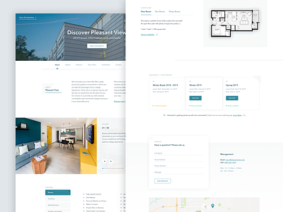 Room Choice Landing Page landing page management product property ui web design website