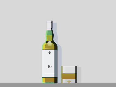 Laphroaig illustration vector whiskey whisky