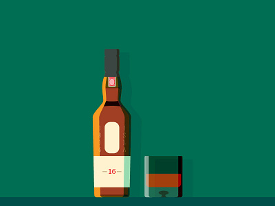 Lagavulin illustration vector whiskey whisky